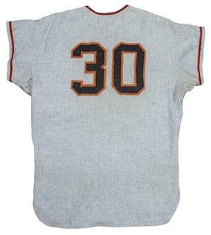 1962 Orlando Cepeda Game Used San Francisco Giants Road Flannel Jersey